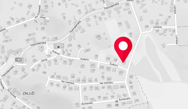 Mapa s umístěním provozovny